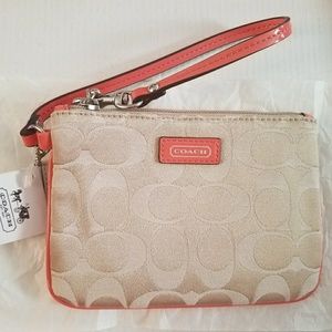 Coach signature style wristlet